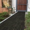 thumbnail image 4 of Miniyam 10 Pcs Interlocking Deck Tiles, 12" x 12", Acacia Wood, for Outdoor Balcony Garden, Dark Brown, 4 of 7