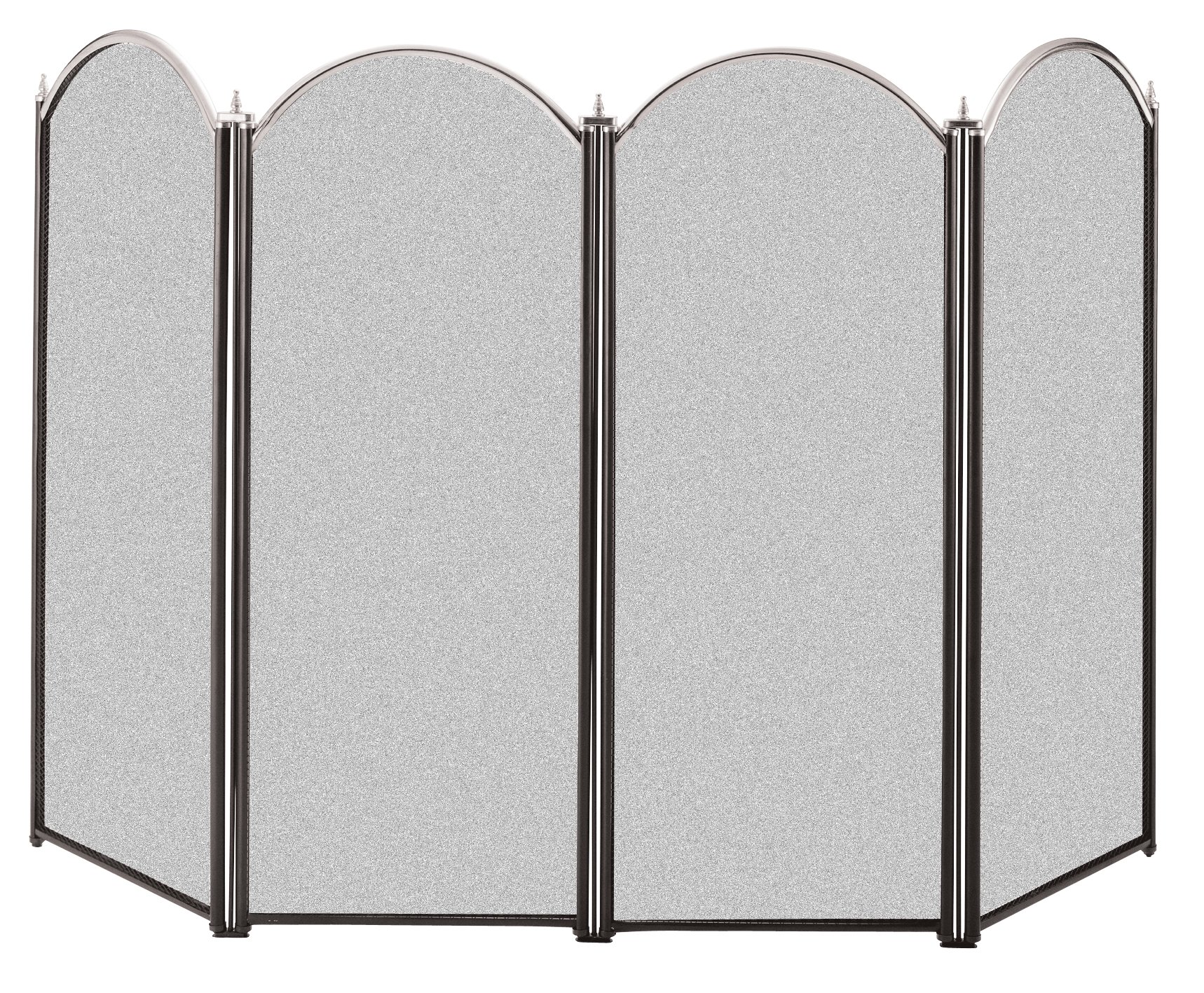 Brushed Nickel Fireplace Screen