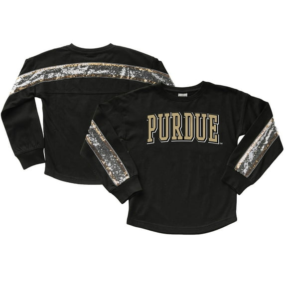 Girls Youth Gameday Couture Black Purdue Boilermakers Guess Who's Back Long Sleeve T-Shirt