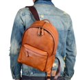 thumbnail image 4 of Mochila Cuero de vaca Real Natural para hombre, bolsa de viaje al aire libre para ocio diario, mochila escolar de gran capacidad para niños, mochilas de moda para hombre, 4 of 5