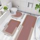thumbnail image 4 of Juego De Alfombras De Goma Juego de 3 alfombrillas de baño de color rosa con base antideslizante de goma, superabsorbentes y de secado rápido, lavables. JASKFLY, 4 of 9