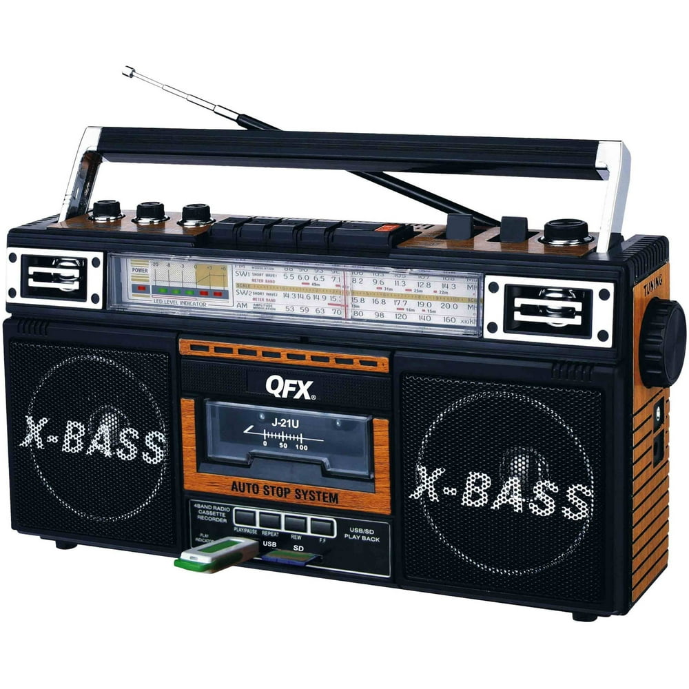 QFX AM/FM/SW1SW2 4 Band Radio and Cassette to MP3 Converter, and