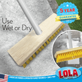 thumbnail image 5 of LOLA Deck Scrub Brush Outdoor Broom, Durable Bristles Remove Dirt, Grime, Grout, Leaves, Snow on Patios, Decks, Wet or Dry, 1 COUNT, 5 of 6