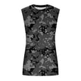 thumbnail image 6 of Tank Tops Men Summer Casual Sleeveless Camo Tees Loose Comfortable Running Muscle Workout Beach Breathable Vests Black L, 6 of 6