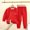 Red, variant on Kids Boys Girls Loungewear Sets Thermal Warm Underwear Set Comfy Home Wear Long Sleeve Tops And Elastic Waisted Bottoms Pants 2 Piece Fall Winter Outfit Clothes Purple 7-8 Years