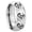Gray High Polish, variant on Multiple Marine Step Edge Brush Black Tungsten Men Ring 10MM