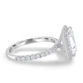 thumbnail image 3 of ESTE ORIGIN 4.00Ct Emerald Cut Lab-Grown Diamond Engagement Ring – Pavé Band, Classic Halo Setting in 10K White Gold for Women US 9.5, 3 of 8