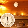 thumbnail image 2 of Horloge murale en bois pour sauna, diamètre 23 cm, à suspendre au mur, pour sauna, maison, bureau, 2 of 4