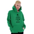 thumbnail image 3 of Funny St Pattys Keep Calm I'm Irish Hoodie Sweatshirt Women Men Brisco Brands S, 3 of 5
