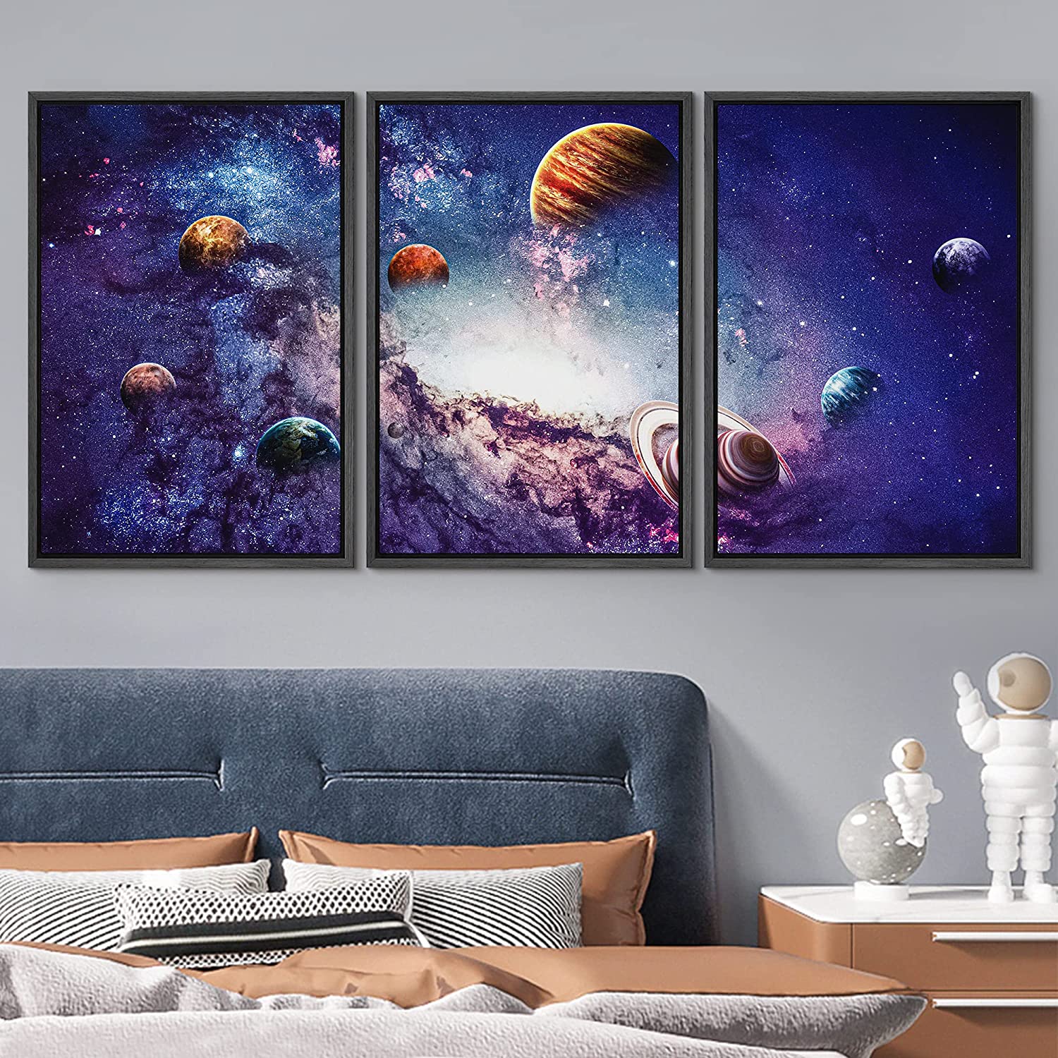 wall26 Framed Canvas Print Wall Art Set Interstellar Galactic
