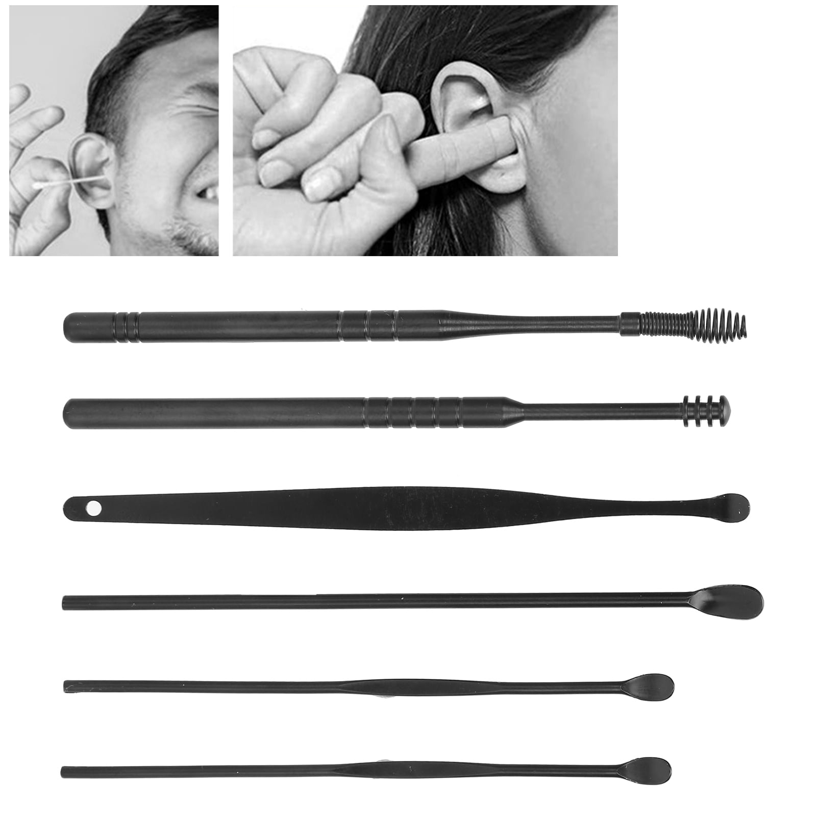 Ear Wax Cleaner Set,Stainless Steel Portable Earwax Removal Cleaner Set