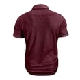 thumbnail image 4 of LTTVQM Men's Casual Polo Shirts Short Sleeve Button Classic Summer Spring T-Shirts Cotton Slim Fit Tees Lightweight Golf Top with Pocket Wine 3XL, 4 of 5