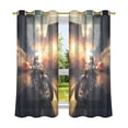 thumbnail image 2 of Cat Houses Cars Motorcycle Blackout Curtains Thermal Insulation 63 inch Grommet for Bedroom Living Room Bathroom Kitchen Windows 2 Pack, 2 of 6