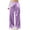 Purple, variant on Guluxicc Women's Satin Pants with Pockets Trendy Elastic Waist Long Wide Leg Trousers for Everyday Wear Summer Casual Outfits