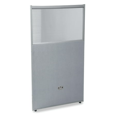 OFM RiZe Series Model PG4725 47" x 25" Vinyl Panel with Polycarbonate, Gray with Gray Frame
