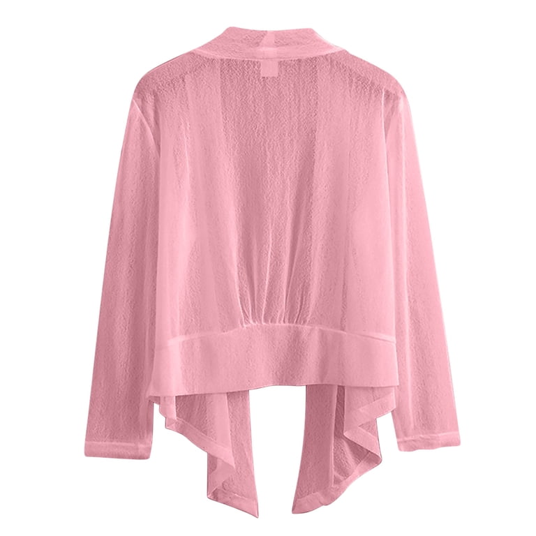 トップス elu. Breeze sheer blouson cardigan Pink KL844-ROSE
