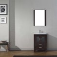 thumbnail image 3 of Dior 24" Single Bath Vanity in Espresso with White Ceramic Top and Integrated Square Sink with Brushed Nickel Faucet with Matching Mirror, 3 of 9
