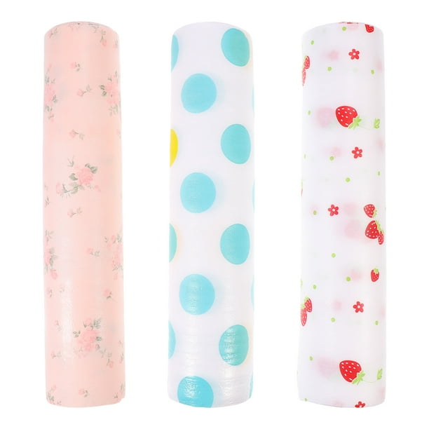 Fridge mat 3 Rolls Fridge Mats Cut to Size Drawer Liner Storage Mats