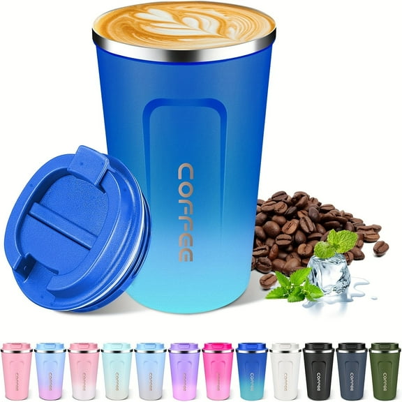 EASTIN 12oz/17oz Stainless Steel Insulated Coffee Mug - Leakproof Dishwasher Safe Tumbler with Lid Keeps Drinks Hot or Cold - Ideal for Office Reading Camping - Great Gift for Men & W