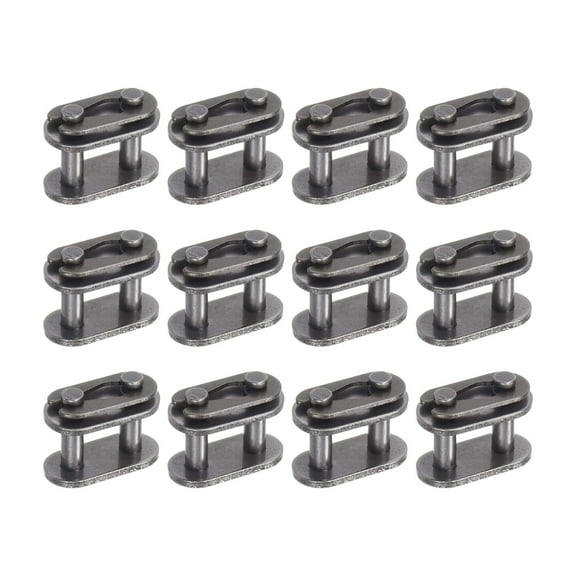 Uxcell 16Pack Chain Connector Link Roller, 3/8" Pitch Carbon Steel Split Links for 06B Chain