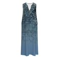 thumbnail image 3 of Puliio Sleeveless Midi Dress for Women Summer Floral Print V Neck Button Front Loose Dress with Pockets, 3 of 4