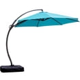 thumbnail image 7 of LAUSAINT HOME 11 FT Outdoor Patio Umbrella with Base, Aluminum Cantilever Umbrella with Crank, Turquoise Blue, 7 of 7