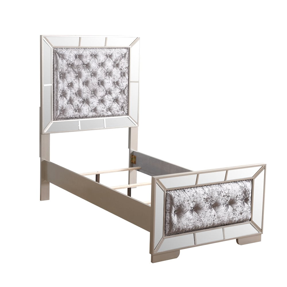 Glory Furniture Hollywood Hills Twin Bed in Champagne Color