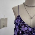 thumbnail image 4 of Yvsxxv Purple Fish Scale Sequin Tank Top V Neck Cami Vest 1Pc, 4 of 7
