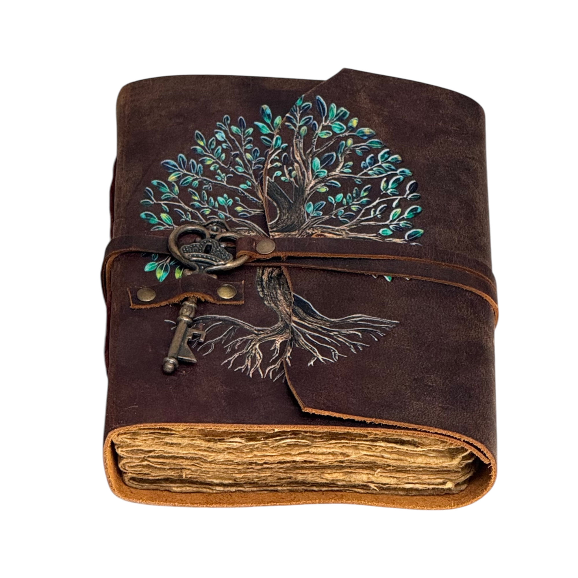 Leather Journal Notebook for Men & Women - Handmade Leather Journals For Writing Travel Notebook -Daily Notepad Journal Bound Leather Diary For Travelling 7" x 5"