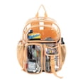 thumbnail image 3 of Eastsport Unisex 16" Junction Cargo Clear Backpack, Cantaloupe, 3 of 7