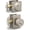 Satin Nickel, variant on Mega Handles | Laura Entry Knob and Deadbolt Combo | Satin Nickel