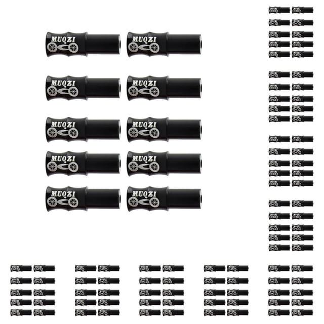 Toystoory 10 piezas de tapas de extremo de Cable de freno aleación de aluminio profesional Multicolor resistente al desgaste accesorios de Cambio Negro 10piezas