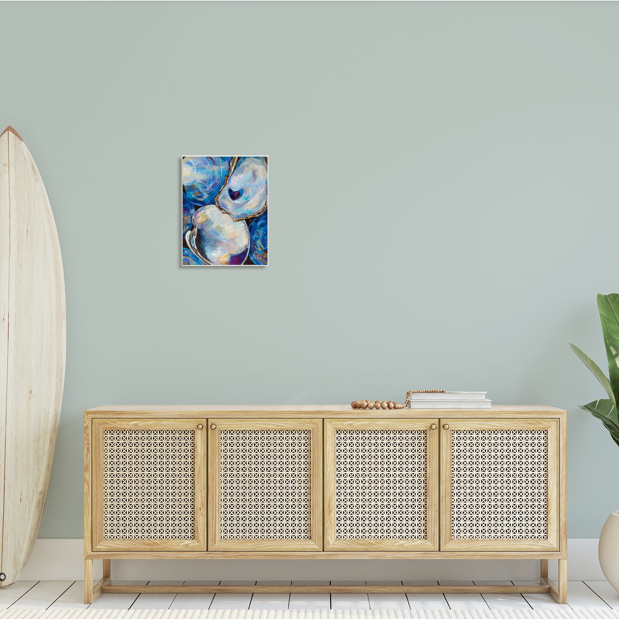 Stupell Industries Expressive Coastal Seashells Abstract Mussel Clam Painting, 13 x 19, Design by Jeanette Vertentes