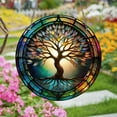 thumbnail image 5 of Lwlmwt Tree of Life Sun Catcher Window Decoration 6-inch Acrylic Round Stained Glass Sample Ornament Indoor Hanging Decor Suitable for Home Decor Women's Thanksgiving & Christmas Gift, 5 of 7
