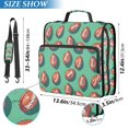 thumbnail image 2 of FORMRS Zipper Binder with Shoulder Strap 2-inch Ring 500 Sheet Capacity File Bag, Brown American Footballs, 2 of 5