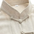 thumbnail image 6 of Rggeeun Shirts For Men Male Long Sleeve Shirt Holiday Fashion Shirt Male Linen Long Sleeve Shirt Solid Color Leisure Tops, 6 of 6
