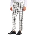 thumbnail image 4 of Lars Amadeus Men's Plaid Dress Pants Slim Fit Checked Printed Trousers, 4 of 6