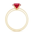 thumbnail image 2 of Rosec Jewels Lab Created Ruby Solitaire Ring Set with Diamond Enhancer (AAAA Grade), 14K Yellow Gold, US 10.50, 2 of 8