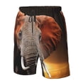 thumbnail image 5 of Naloa Elephant Sunset in Kenya Men's Beach Shorts, Surfing shorts, Swim trunks, Quick Dry Swim Trunks for Surfing Beach Fun - Medium, 5 of 9