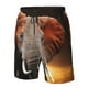 thumbnail image 4 of Balery Elephant Sunset in Kenya Traje de Baño Estilo Hawaiano para Hombre, Shorts de Secado Rápido con Bolsillos-Small, 4 of 6