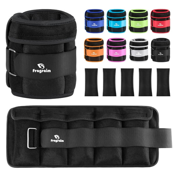 Pesas para Tobillo Fragraim Ajustables 0.5-5.5 kg Par Negro