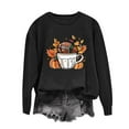 thumbnail image 2 of Frostluinai Pumpkin Womens Sweatshirts Thanksgiving Long Sleeve Pullover Crewneck Holiday Graphic Sweat Shirts for Fall S-2XL, 2 of 5