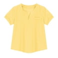 thumbnail image 5 of Tungbrin Summer T Shirts for Girls Casual V Neck Short Sleeve Tees Kids Loose Cotton Cozy Vacation Tops 3-13 Years, 5 of 7