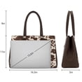 thumbnail image 4 of Wrangler Laptop Tote Bag for Women 15.6 Inch Computer Bag for Work Large Double Compartment Purse and Handbag,Cow Print Coffee, 4 of 6