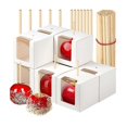 thumbnail image 1 of Candy Boxes with Sticks, 4x4x4Inch Caramel Gift Box, 1 of 5