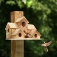 thumbnail image 3 of QualitChoice Bee Bird Nest Feeder In Garden For Nature-Loving Bees Each Entrance Hole. Solid Wood Bird Nest type+2, 3 of 6