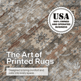 thumbnail image 4 of ReaLife Machine Washable Area Rug Runner - Living Room Bedroom Bathroom Kitchen Entryway Office - Padded Low Pile Stain Resistant Premium - Boho Farmhouse Vintage - BEV - Beige Tan Brown 2'6" x 6', 4 of 13