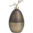 thumbnail image 6 of DecMode 8" x 17" Bronze Glass Abstract Colorblock Decorative Jars with Gold Accents and Silver Wave Designed Top, 1-Piece, 6 of 8