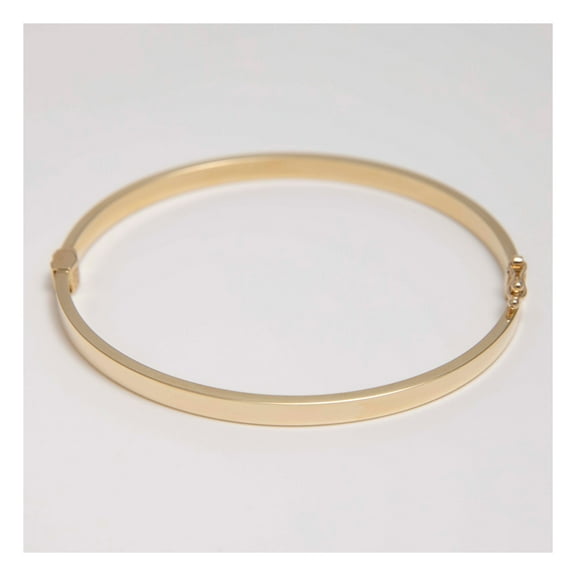 3mm Square Tube Women's Adult Bangle Bracelet 14K Yellow Gold, 5.46 Gr- Goldum NYC