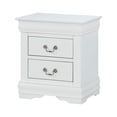 thumbnail image 2 of 1pc Nightstand White Louis Philippe Solid English Dovetail Construction Antique Nickle Hanging Pulls, 2 of 7